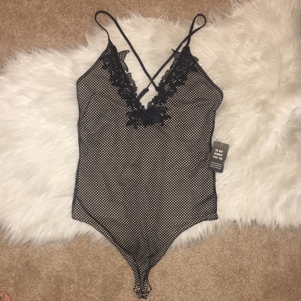 Express Mesh/Laced Body suit. New.